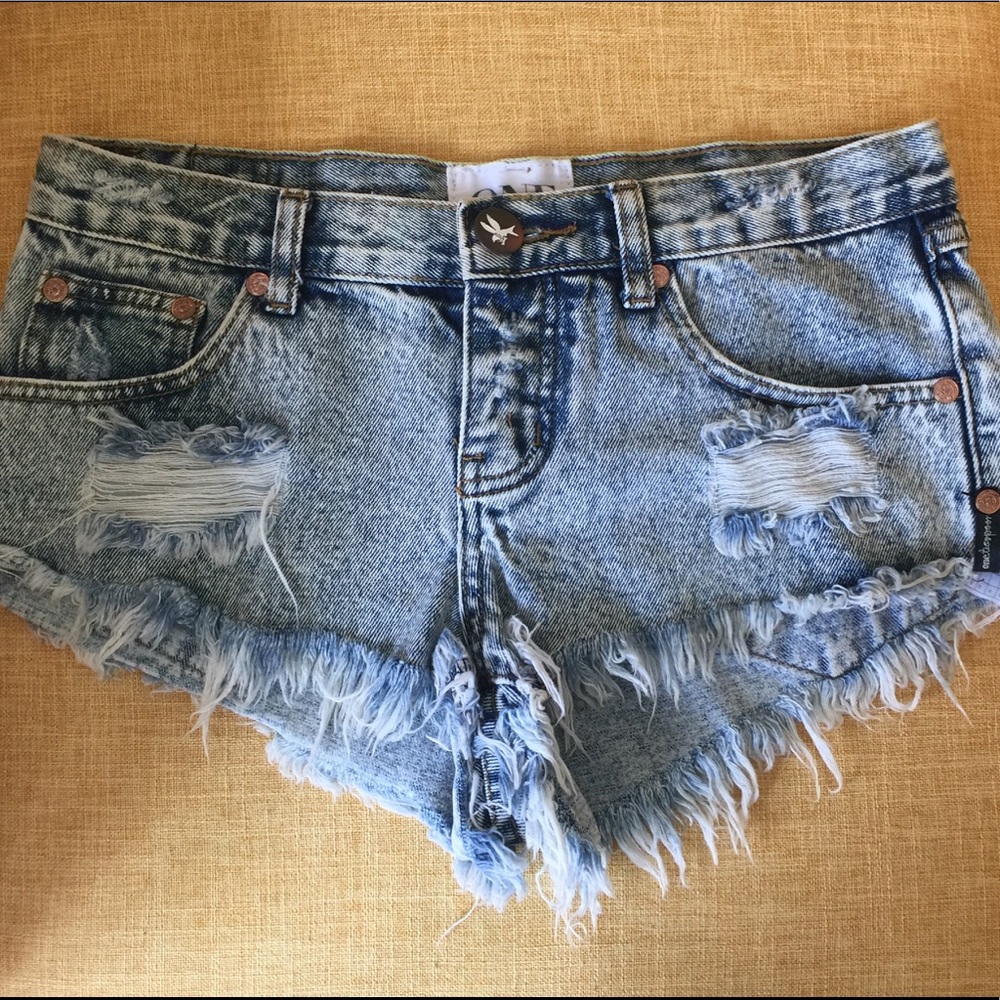 One Teaspoon Trashwhore denim shorts
